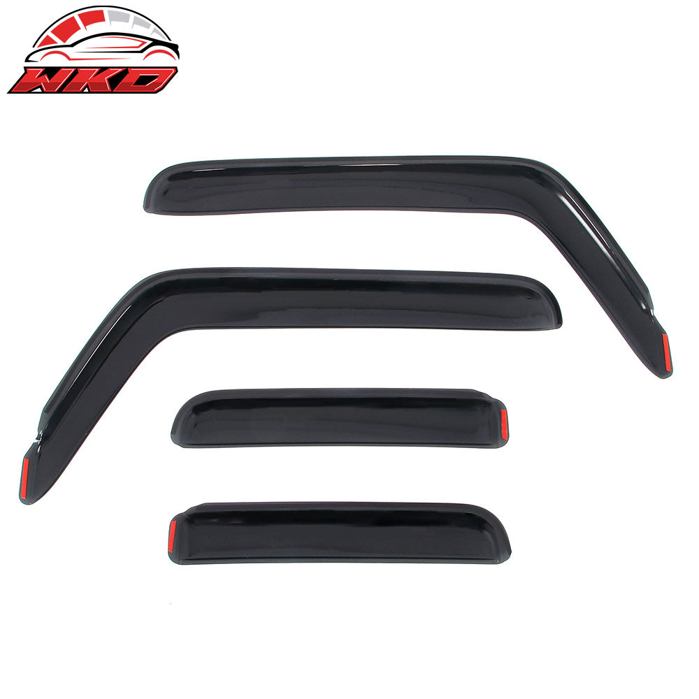 Fits 18-25 Jeep Wrangler JL Unlimited 4Dr In-channel Window Visor Deflectors 4PC