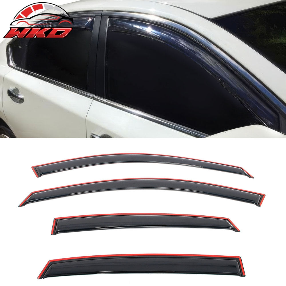 Wholesale 13-18 Nissan Altima Sedan 4PCS Window Visor Acrylic Deflectors - In-Channel