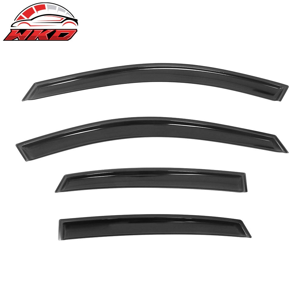 Fits 13-18 Nissan Altima Sedan 4PCS Window Visor Acrylic Deflectors - In-Channel