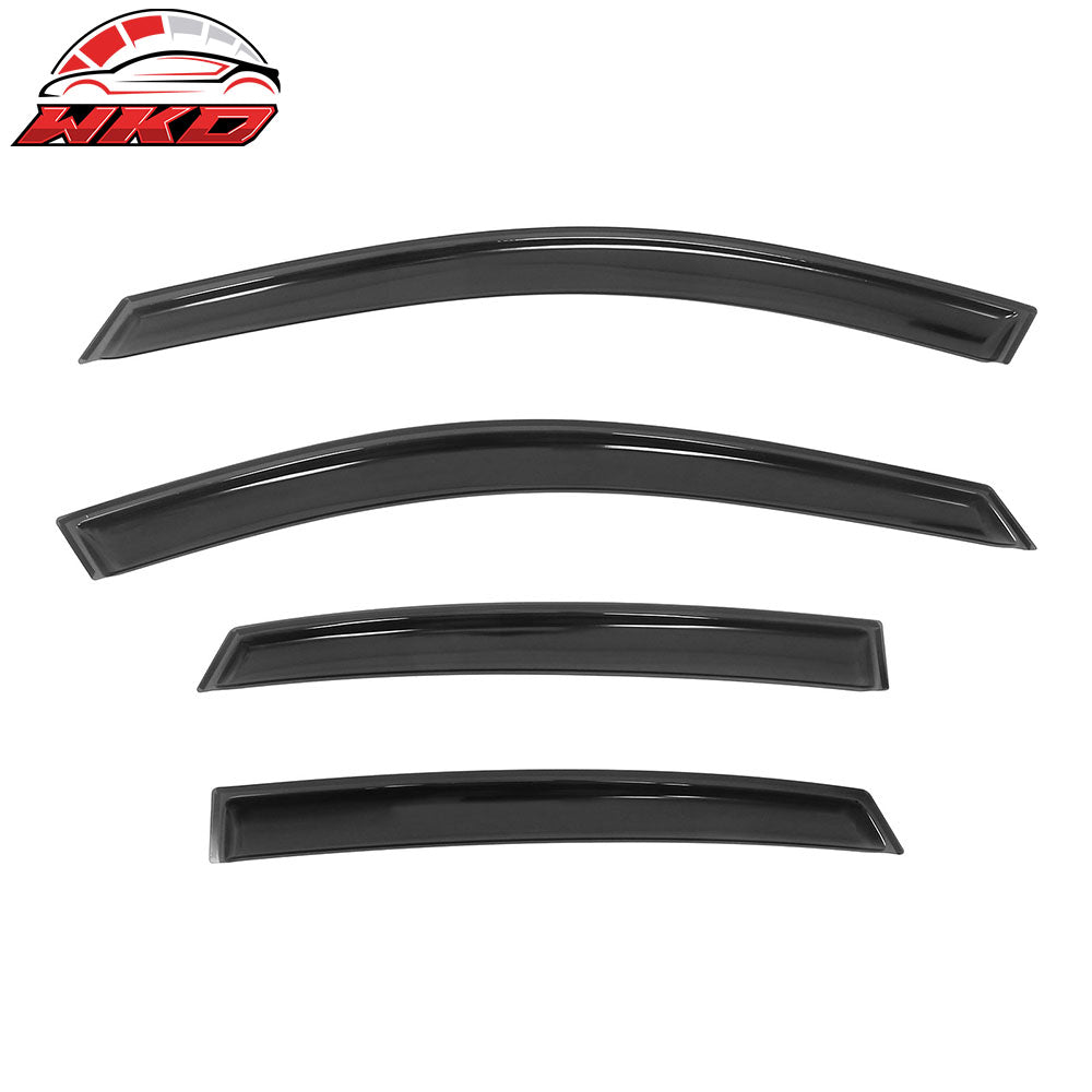 Fits 13-18 Nissan Altima Sedan 4PCS Window Visor Acrylic Deflectors - In-Channel