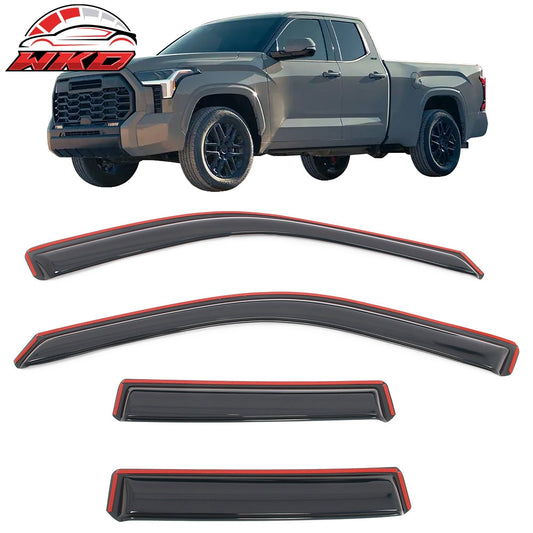Wholesale 22-26 Toyota Tundra Double Cab Acrylic Window Visors In Channel Deflectors