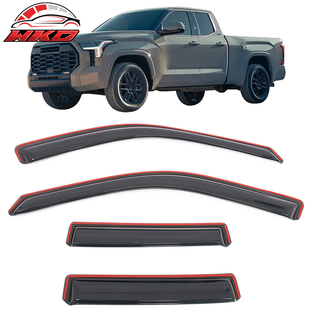 Wholesale 22-25 Toyota Tundra Double Cab Acrylic Window Visors In Channel Deflectors