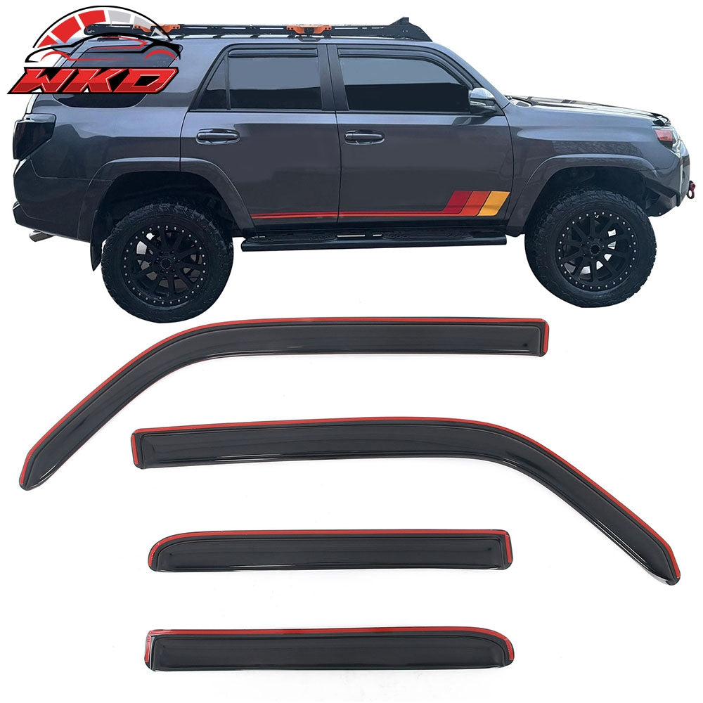 Wholesale 10-24 Toyota 4Runner Side Window Visor Somke Acrylic In-Channel Deflectors