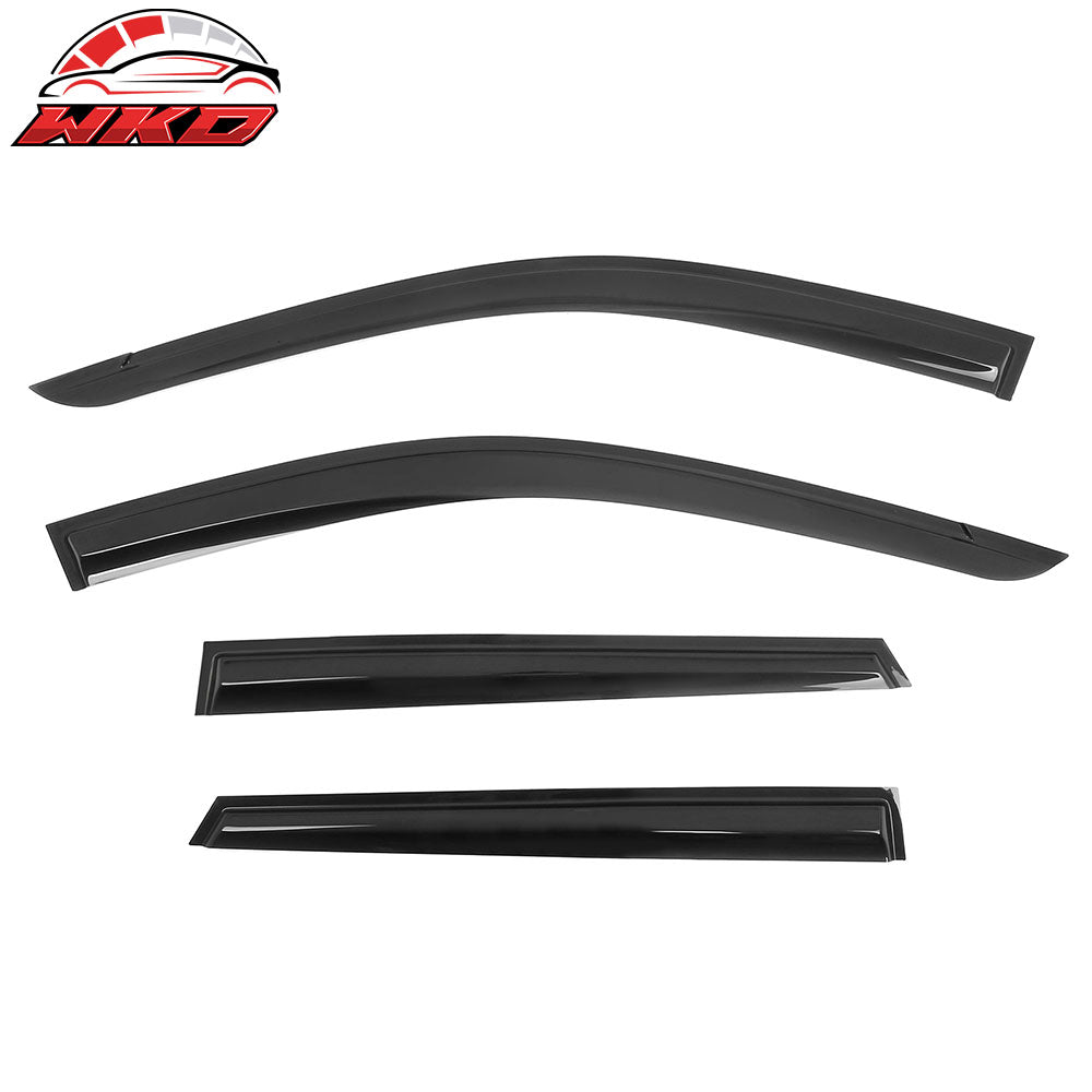 Fits 24-26 Chevy Trax 4PCS Mugen Style Window Visor Rain Deflector Smoke Acrylic