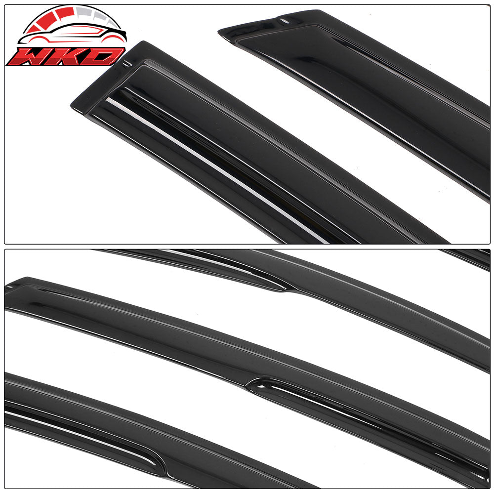 Fits 13-18 Ford Fusion Mugen Style Acrylic Window Visors Sun Rain Guard Vent 4PC