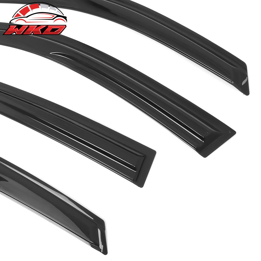 Fits 16-21 Honda Civic Sedan 4PCS Mugen Style Window Visors Rain Guards Tape-On