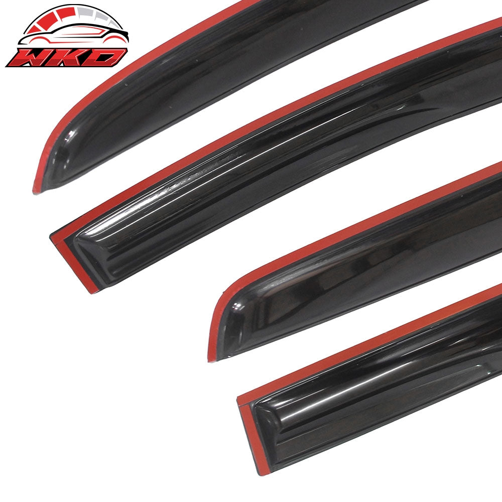 Fits 15-19 Honda Fit GK Mugen Style Acrylic Window Visor Sun Shade 4PCS Set