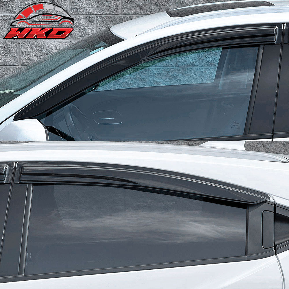Fits 16-22 Honda HR-V Mugen Style Window Visor Acrylic 4PC Sun Rain Guard Shield