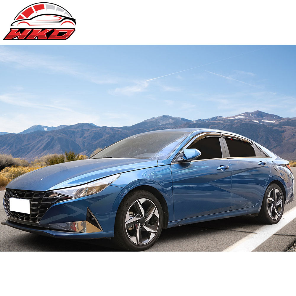 Fits 21-25 Hyundai Elantra N Sedan Mugen Style Tape-On 4PC Window Visors Acrylic