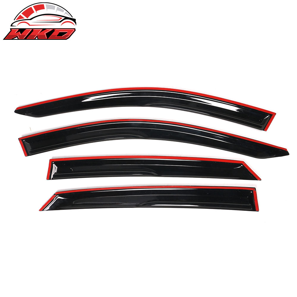 Fits 21-25 Hyundai Elantra N Sedan Mugen Style Tape-On 4PC Window Visors Acrylic