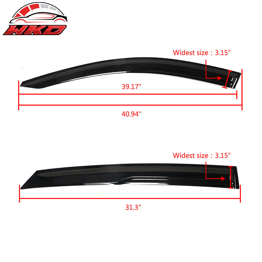 Fits 21-25 Hyundai Elantra N Sedan Mugen Style Tape-On 4PC Window Visors Acrylic