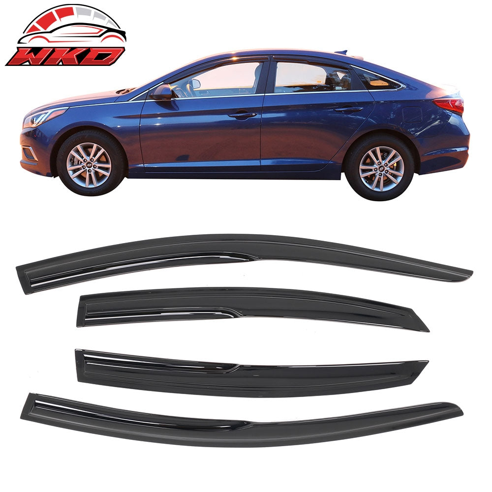 Fits 15-19 Hyundai Sonata Mugen Style Acrylic Window Visors Sun Rain Guard 4PC