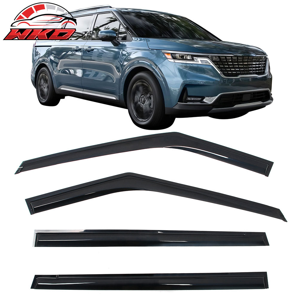 Wholesale 22-26 Kia Carnival Mugen Style Window Visors Deflector Smoke Acrylic 4PCS