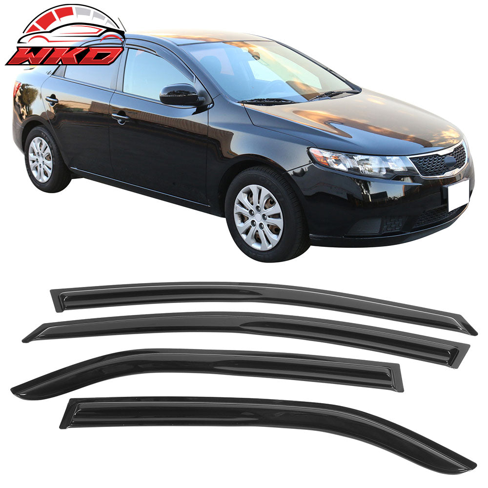 Fits 09-13 Kia Forte Sedan Mugen Style Acrylic Window Visors 4Pc Set