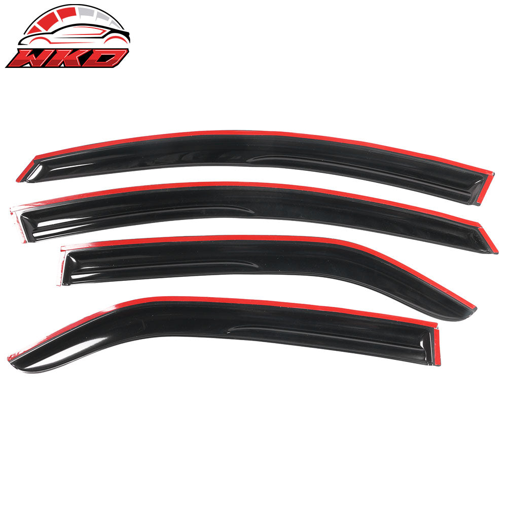 Fits 09-13 Kia Forte Sedan Mugen Style Acrylic Window Visors 4Pc Set