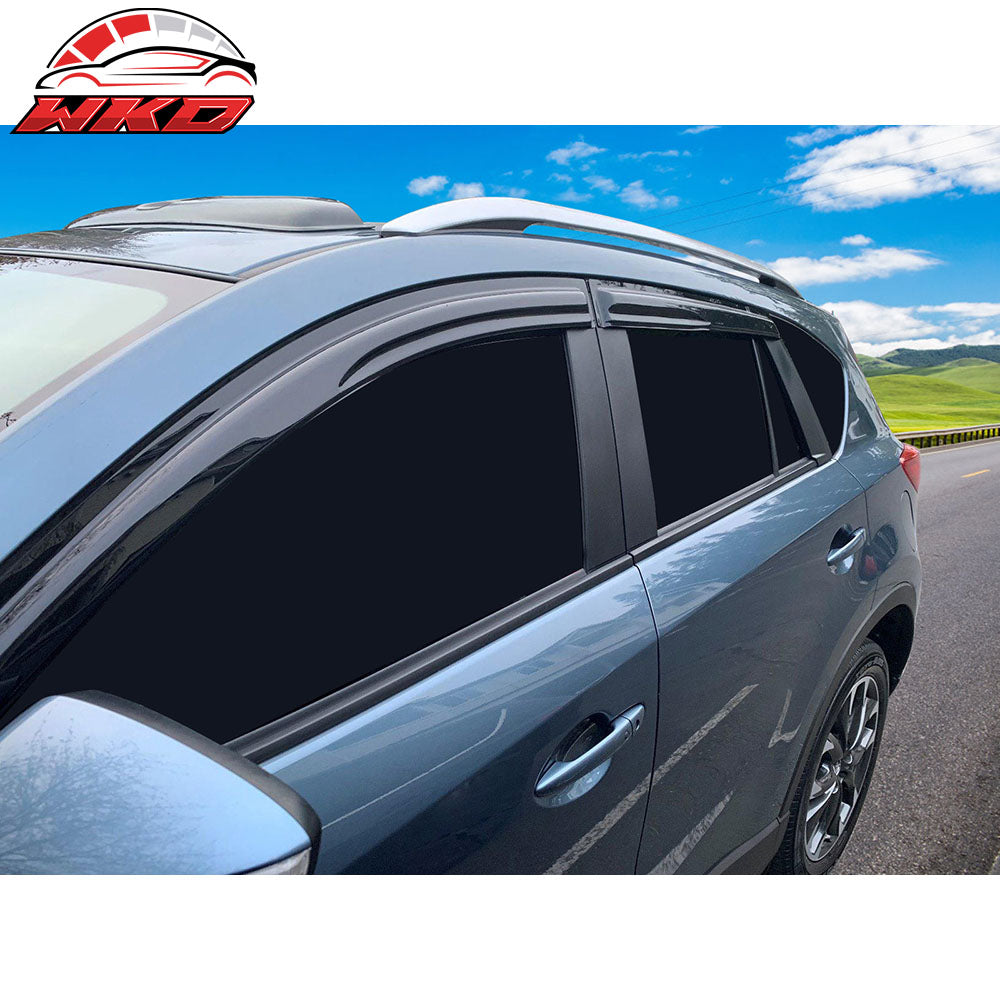 Fits 13-16 Mazda CX5 Mugen Style Window Visors Acrylic Sun Windshield 4PCS