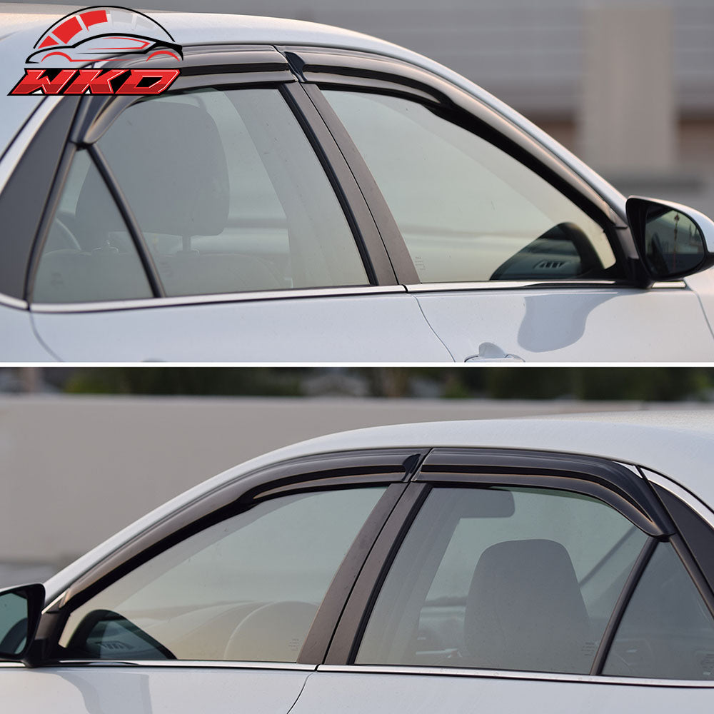 Fits 12-14 Toyota Camry Mugen Style Window Visors Acrylic Rain Guard Vent 4PC