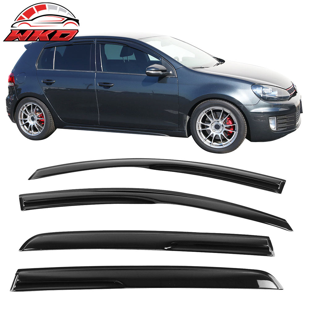 Wholesale 10-14 VW Golf MK6 GTI Mugen Style Window Visors Acrylic Air Deflectors 4PC