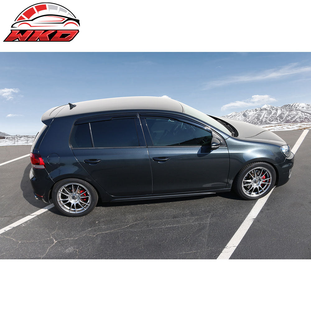 Fits 10-14 VW Golf MK6 GTI Mugen Style Window Visors Acrylic Air Deflectors 4PC