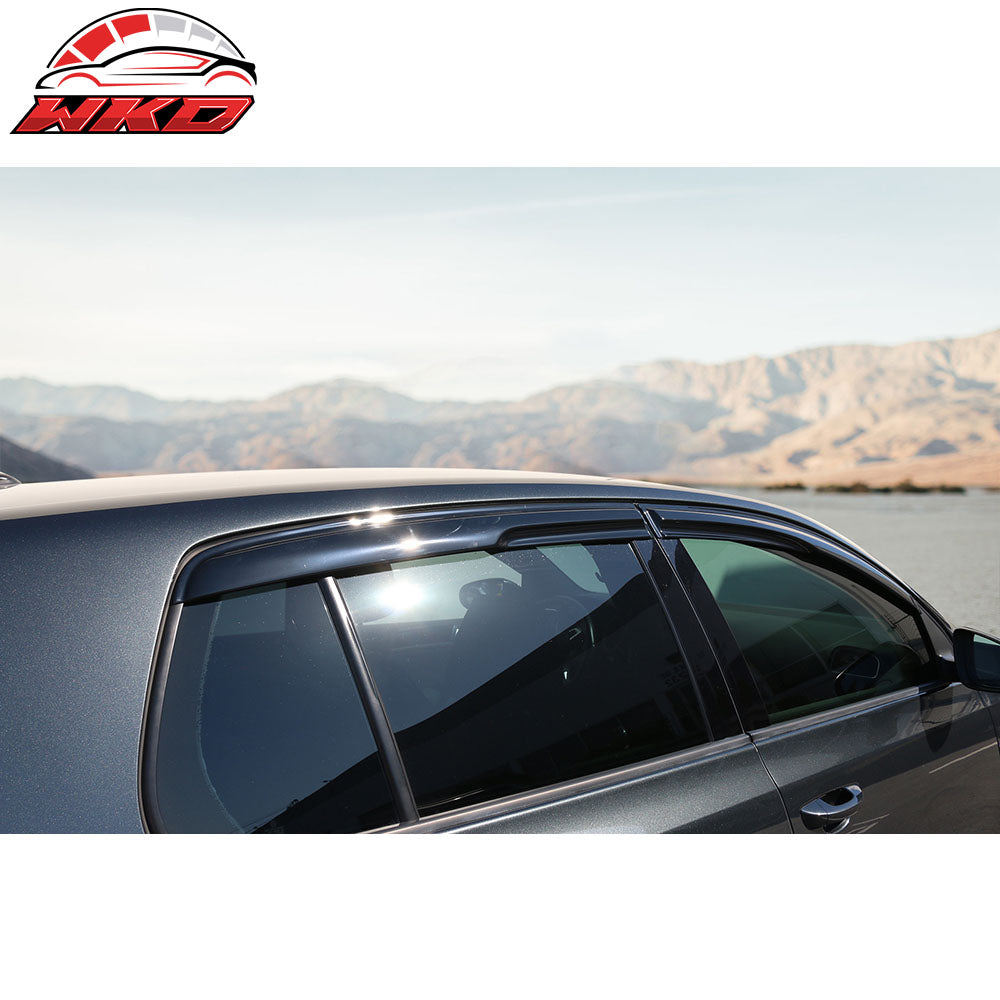 Fits 10-14 VW Golf MK6 GTI Mugen Style Window Visors Acrylic Air Deflectors 4PC