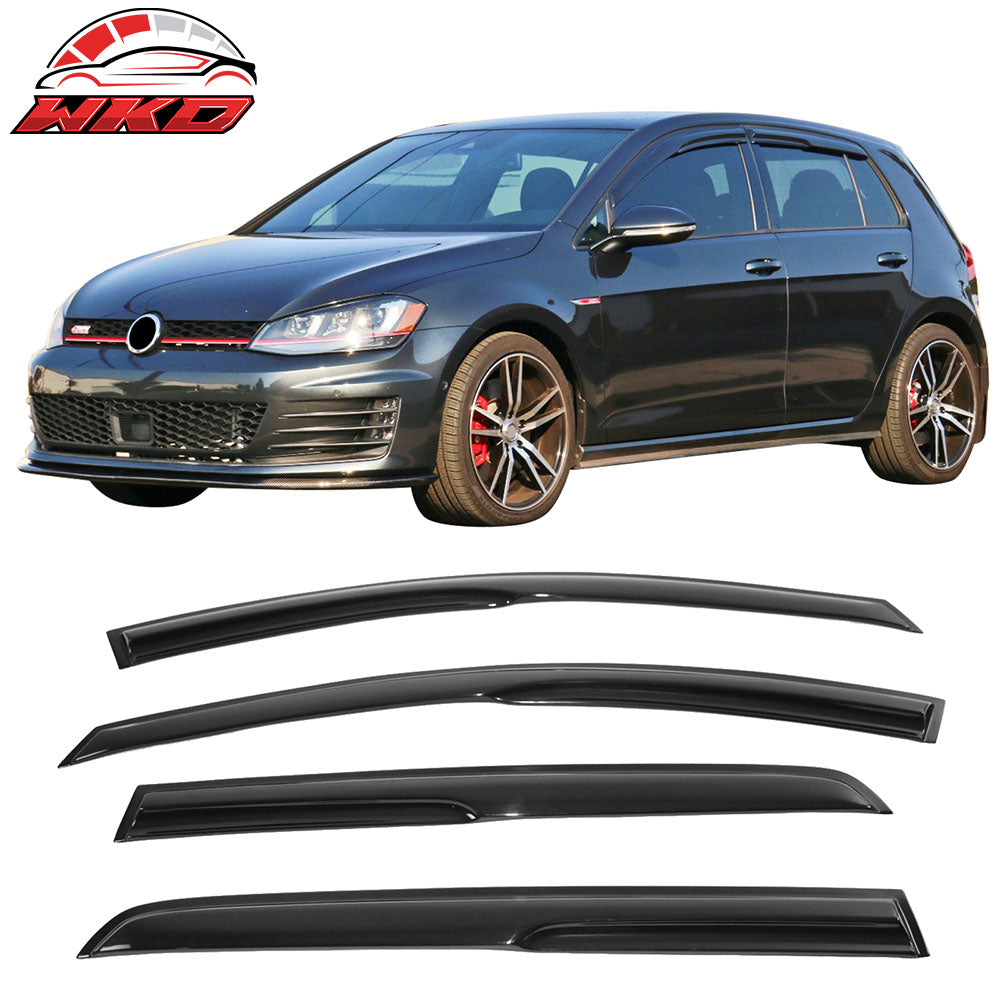Fits 15-19 VW Golf MK7 Mugen Style Acrylic Window Visor Vent Rain Guard 4PCS
