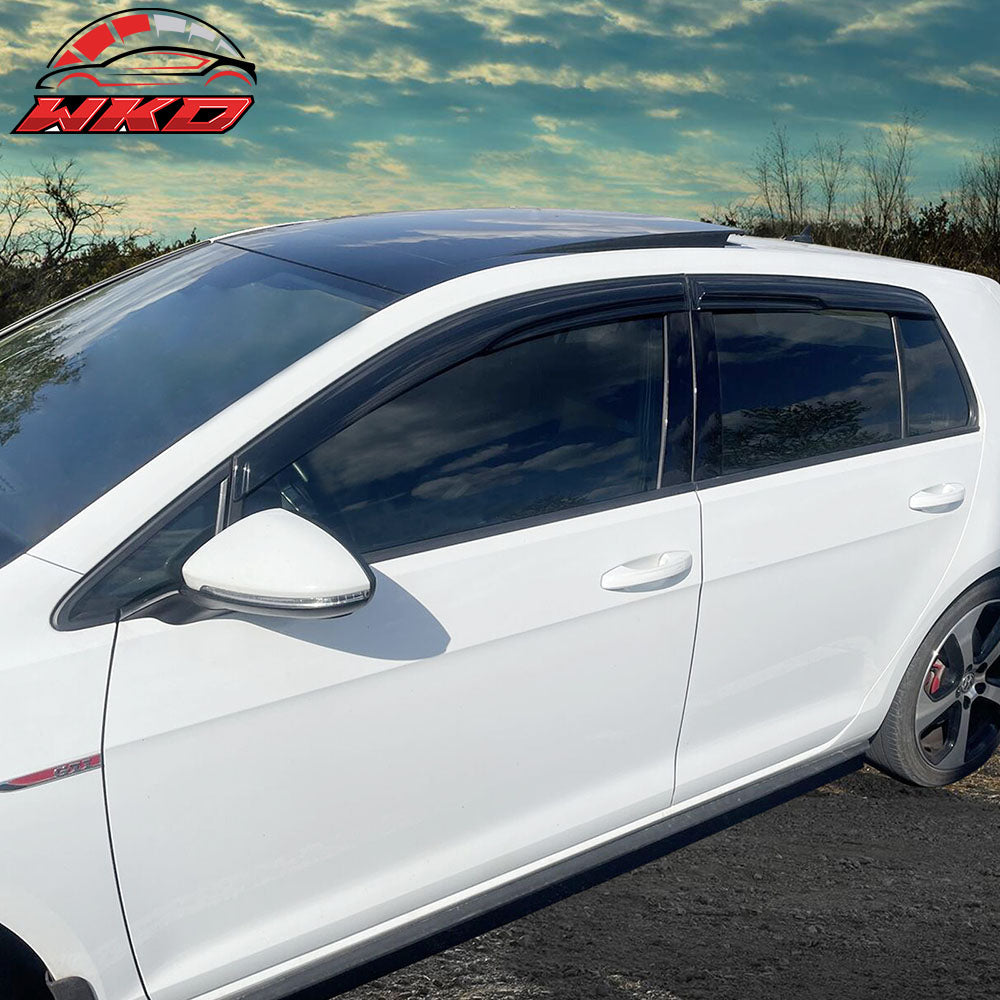 Fits 15-19 VW Golf MK7 Mugen Style Acrylic Window Visor Vent Rain Guard 4PCS