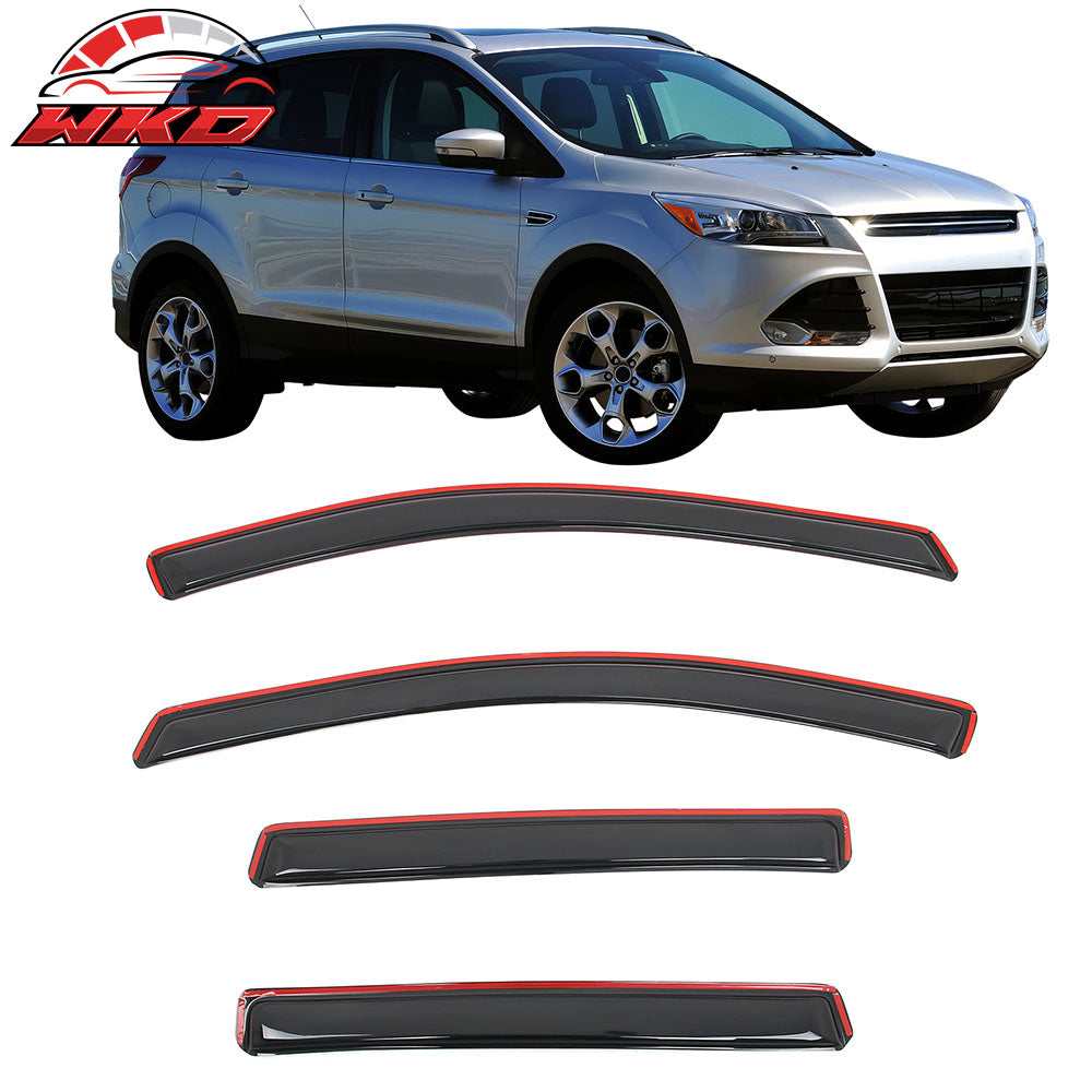 13-19 Ford Escape Window Visors In Channel Acrylic Side Rain Sun Deflectors | Wholesale