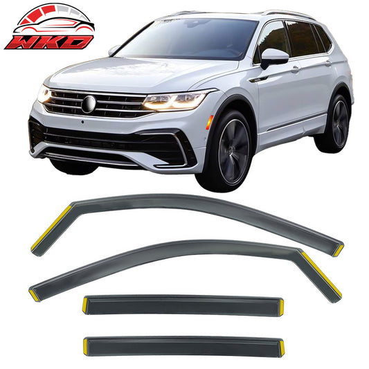 18-24 VW Volkswagen Tiguan In-Channel Window Visors Vent Rain Deflectors PC | Wholesale