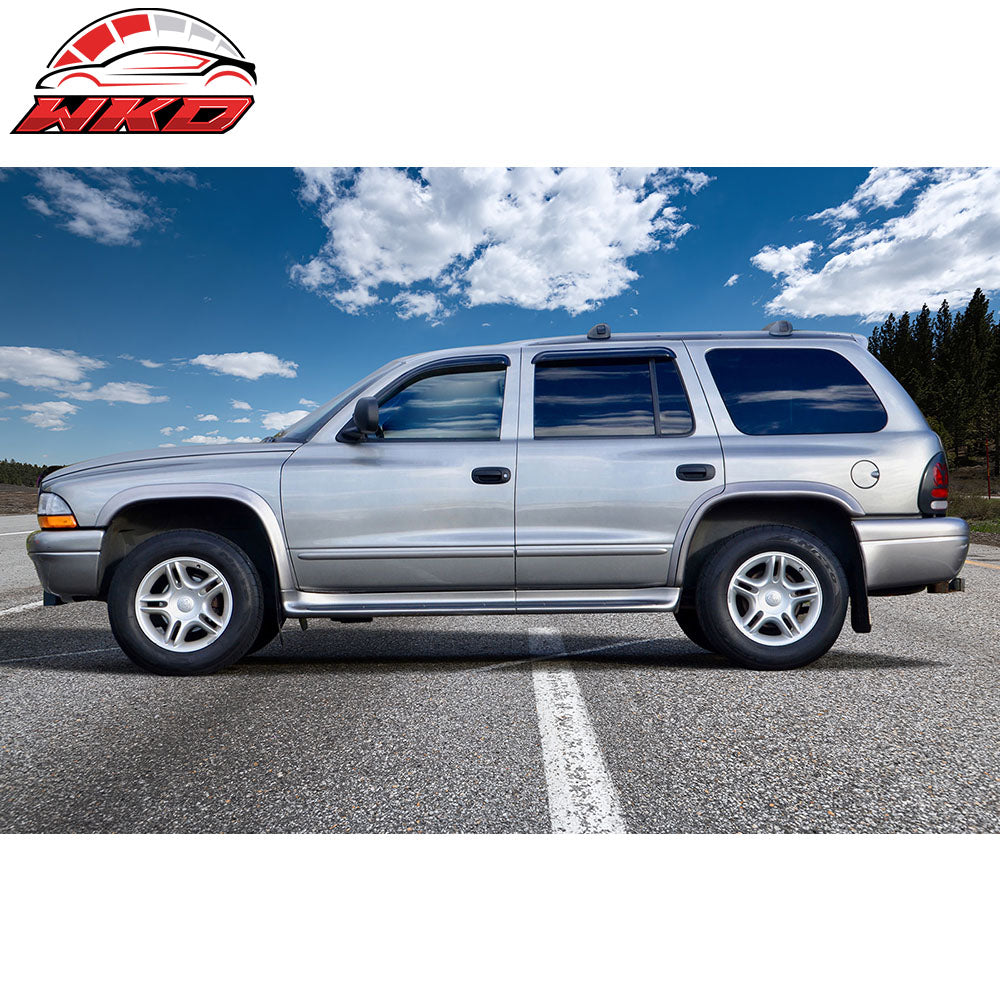 Fits 98-03 Dodge Durango 00-04 Dakota Crew Cab Acrylic Window Visors 4PC Set