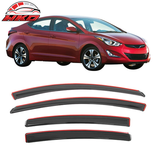11-16 Hyundai Elantra Sedan Window Visors Side Door In Channel Deflectors | Wholesale