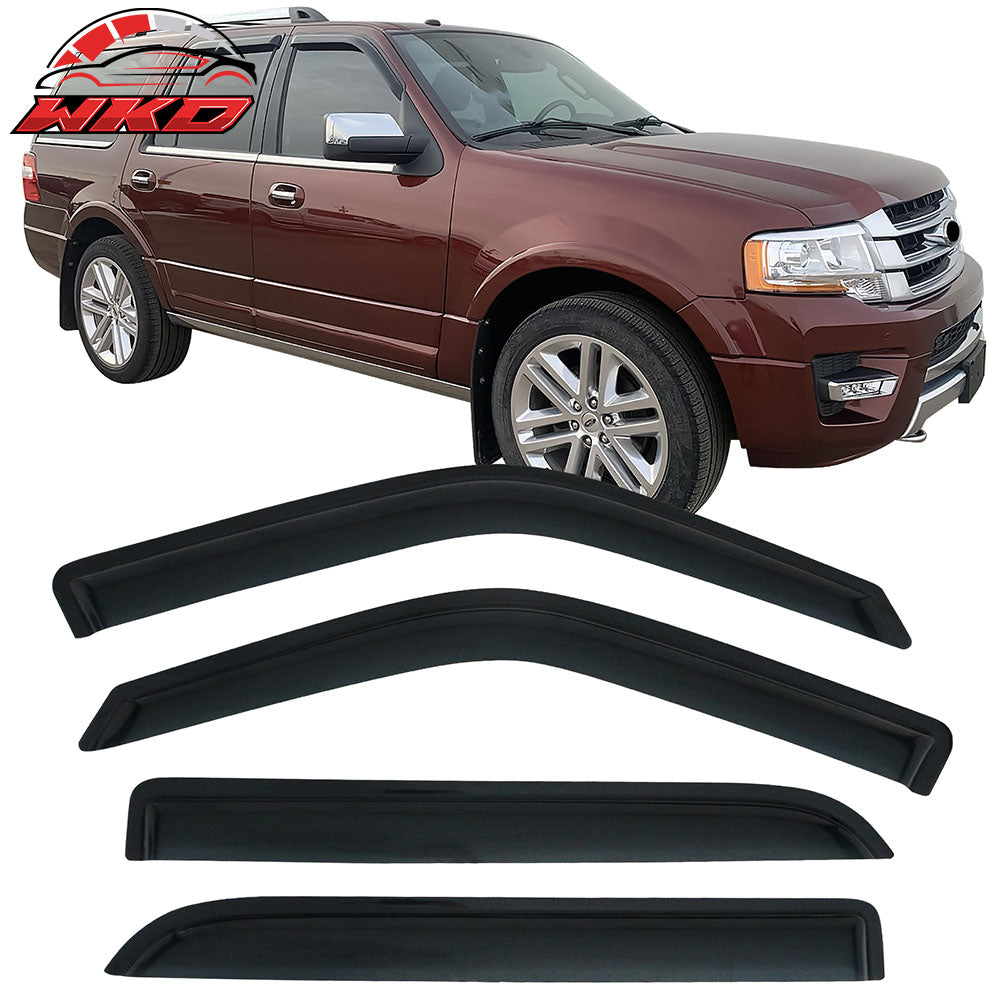 Fits 97-17 Ford Expedition & 98-17 Lincoln Navigator 4PCS Window Visors Tape-On