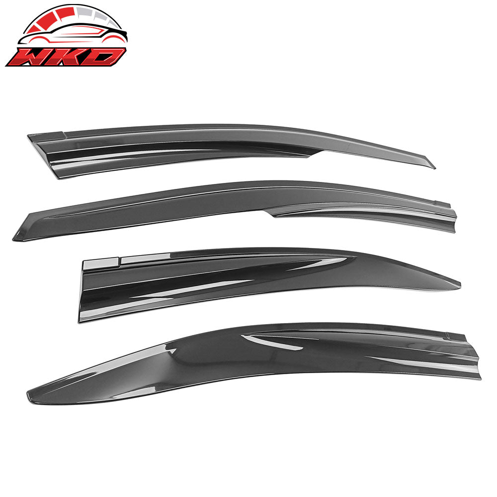 Fits 22-25 Subaru WRX 5th Mugen Style Window Visors Sun Rain Wind Guards Tape-On