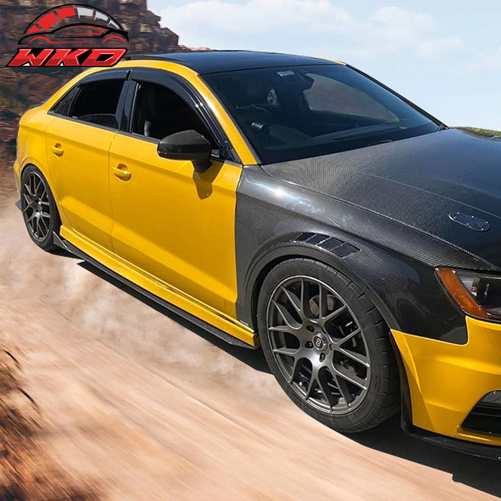 Fits 15-20 Audi A3 S3 RS3 Sedan Window Visors Acrylic Rain Guard Wind Deflector