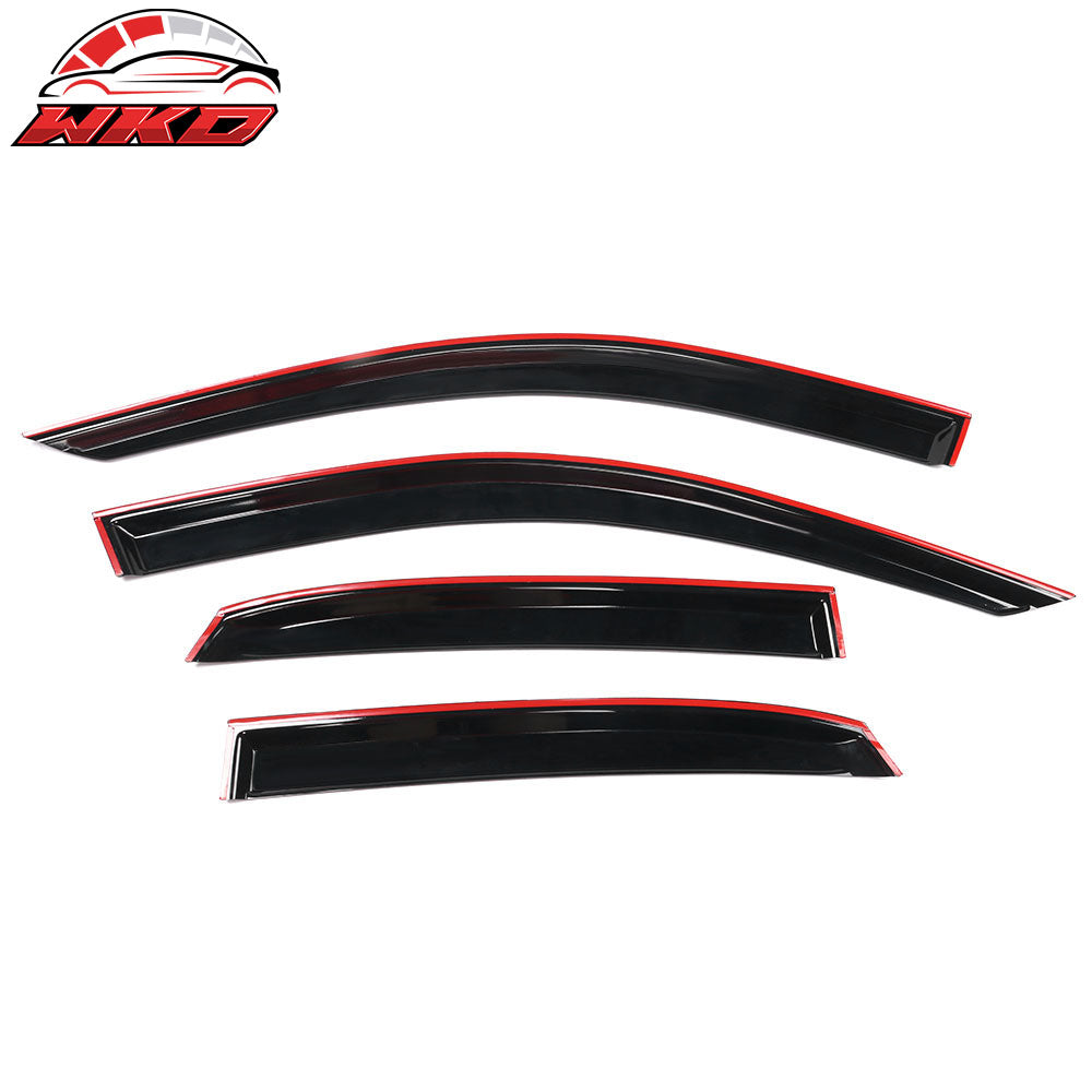 Fits 15-20 Audi A3 S3 RS3 Sedan Window Visors Acrylic Rain Guard Wind Deflector