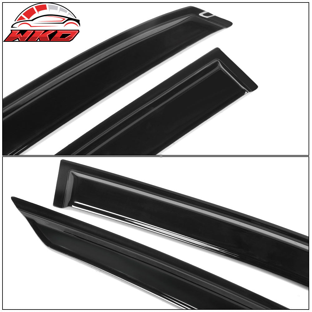 Fits 15-20 Audi A3 S3 RS3 Sedan Window Visors Acrylic Rain Guard Wind Deflector