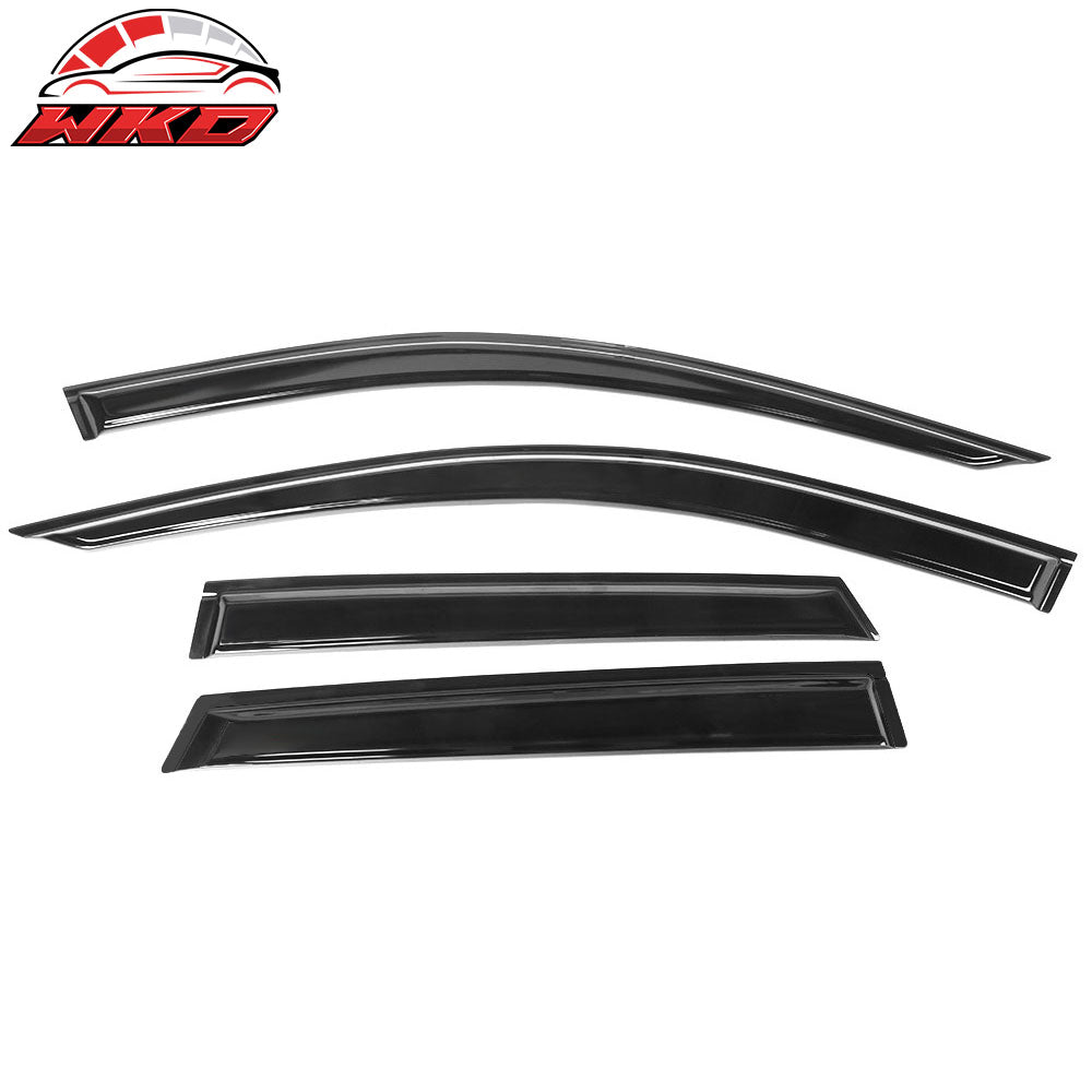 Fits 13-19 Audi A3 S3 RS3 Hatchback Tape-On Window Visors Sun Rain Guards 4PCS