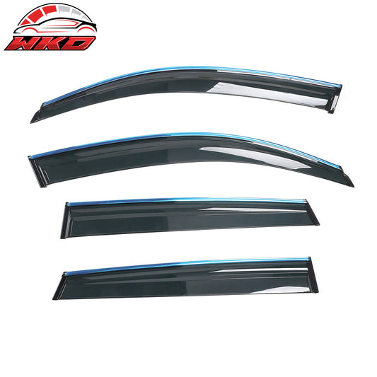 2009-17 Audi Q5 8R Side Window Visors Shade With Chrome Trims 4Pcs Set - PC | Wholesale