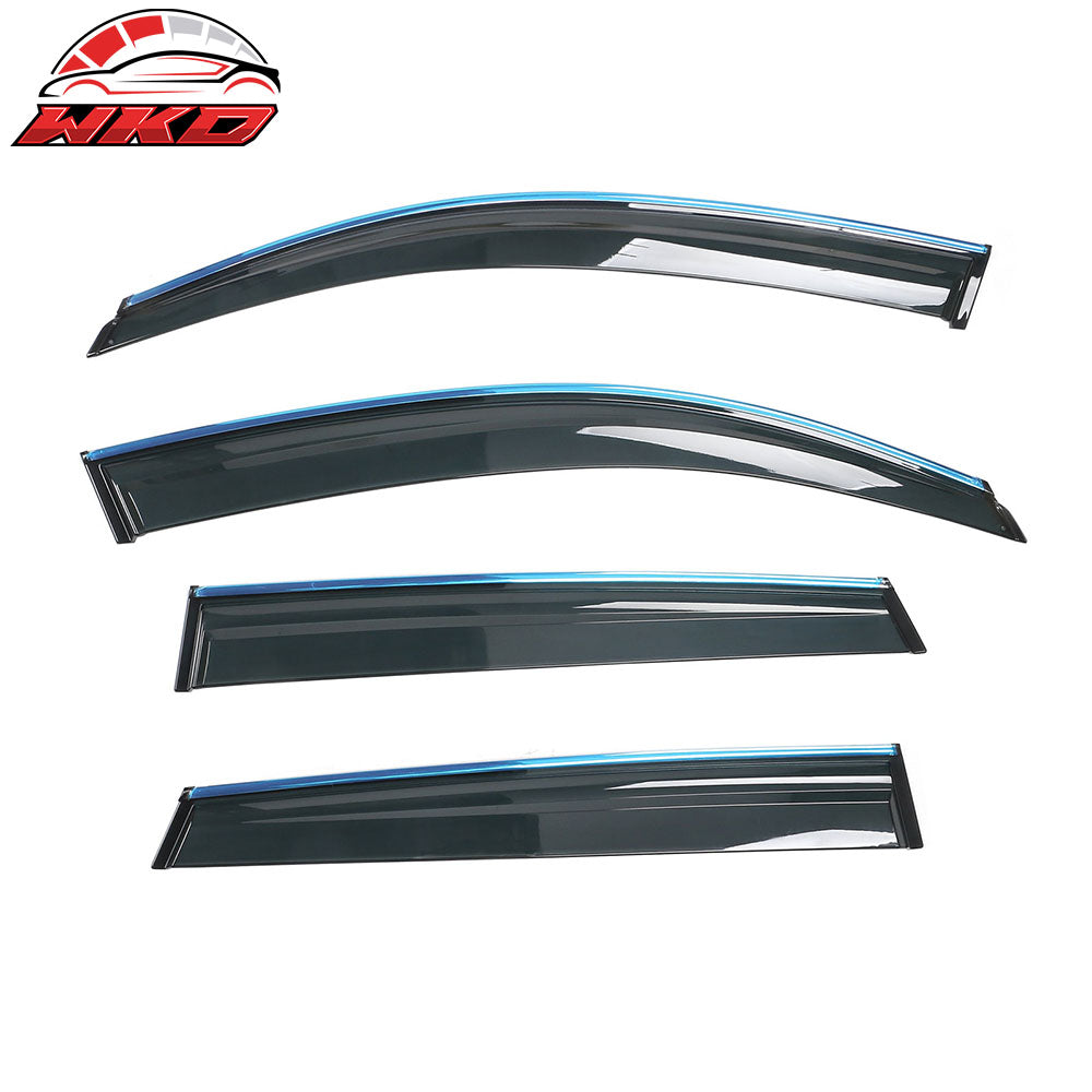 2009-17 Audi Q5 8R Side Window Visors Shade With Chrome Trims 4Pcs Set - PC | Wholesale