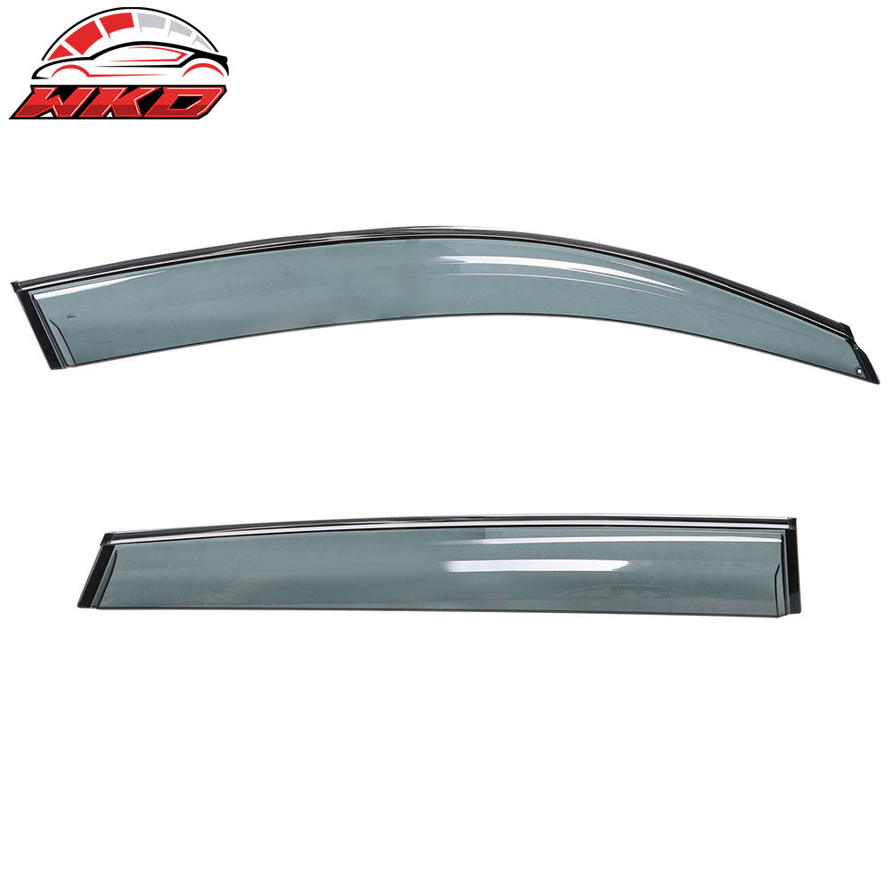 Fits 09-17 Audi Q5 8R Side Window Visors Shade With Chrome Trims 4Pcs Set - PC