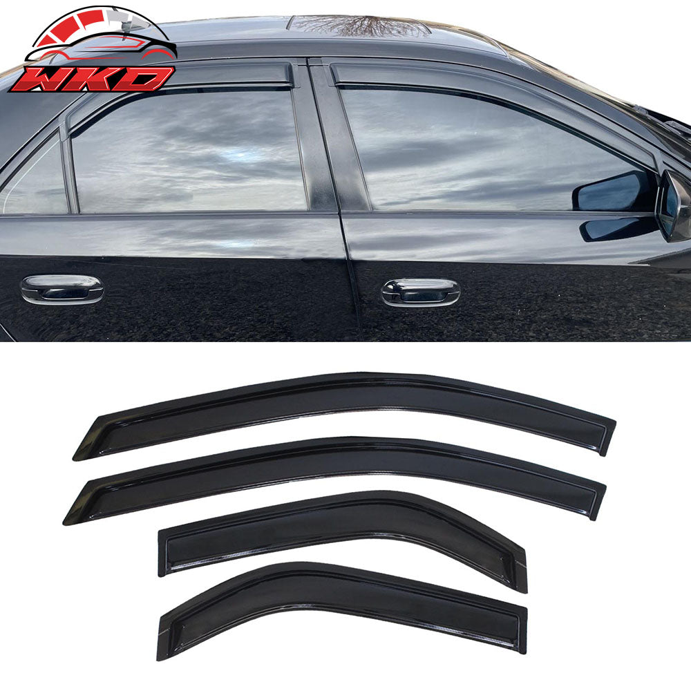 Fits 03-07 Cadillac CTS Acrylic 4PCS Window Visors Vent Rain Sun Guard Shield