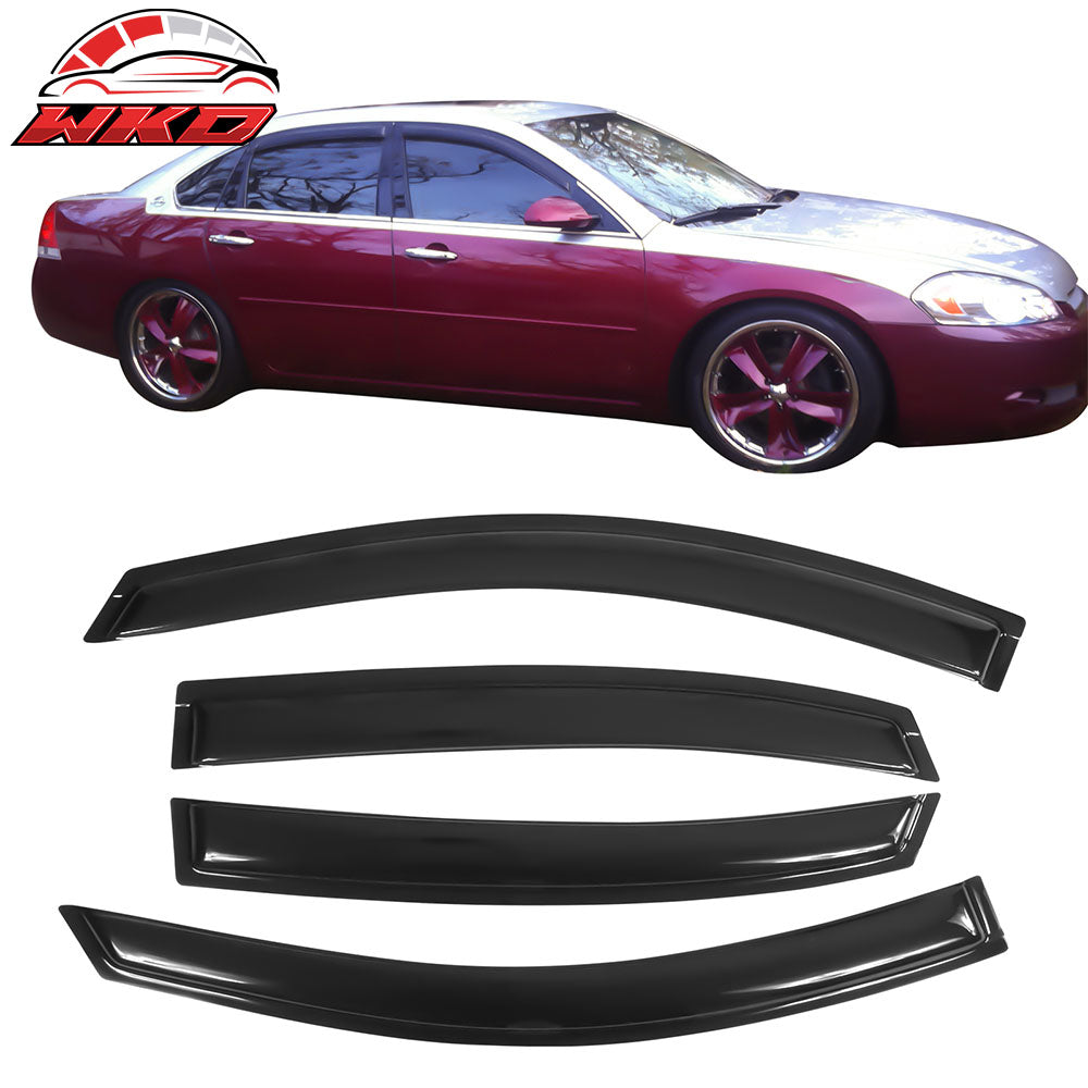 Fits 06-13 Chevy Impala 14-16 Impala Limited 4PCS Acrylic Window Visor Deflector