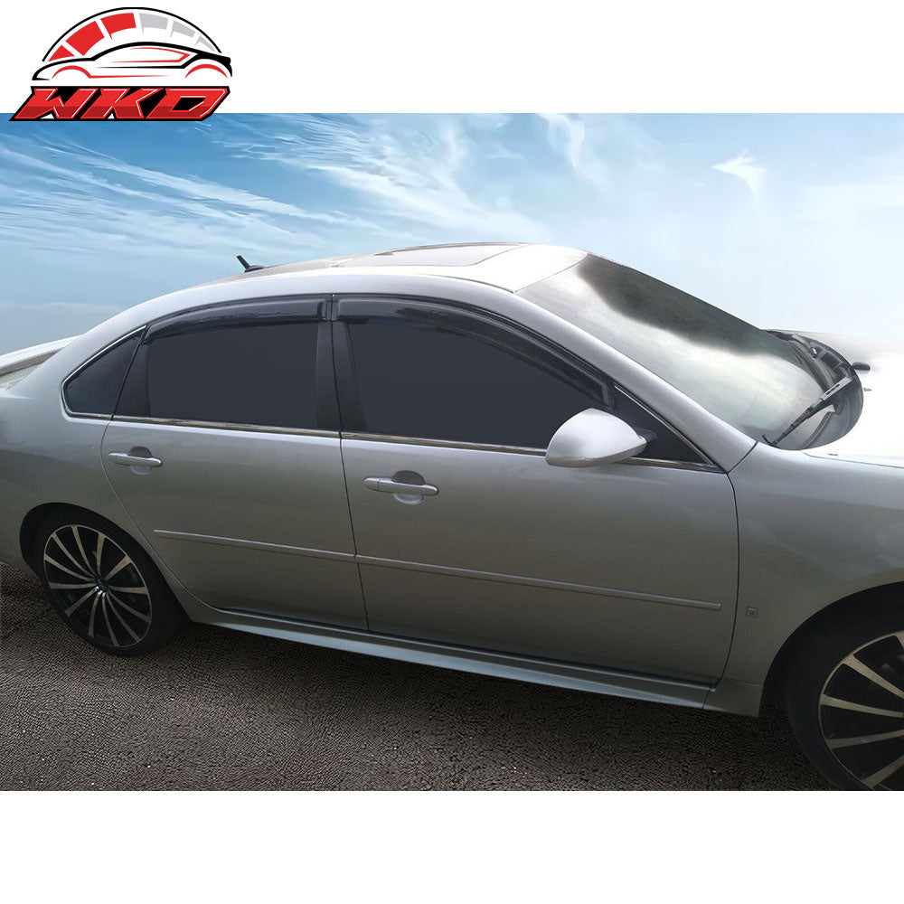 Fits 06-13 Chevy Impala 14-16 Impala Limited 4PCS Acrylic Window Visor Deflector