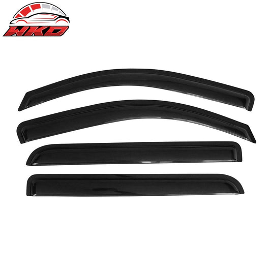 Wholesale 14-19 GMC Sierra Chevy Silverado Crew Cab Acrylic 4PC Window Visors Tape-On
