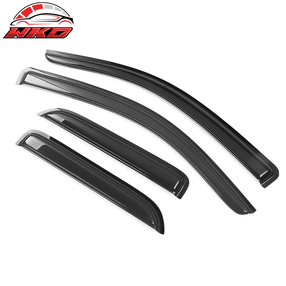 Fits 14-19 Chevy Silverado GMC Sierra Extended Cab Window Visors Acrylic 4PCS