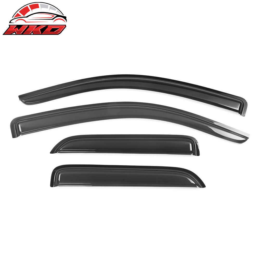 Fits 14-19 Chevy Silverado GMC Sierra Extended Cab Window Visors Acrylic 4PCS