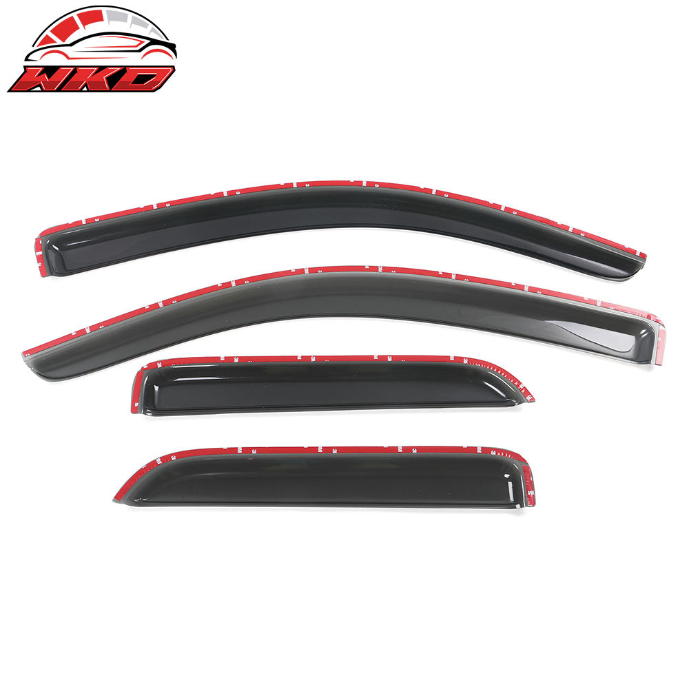 Fits 14-19 Chevy Silverado GMC Sierra Extended Cab Window Visors Acrylic 4PCS