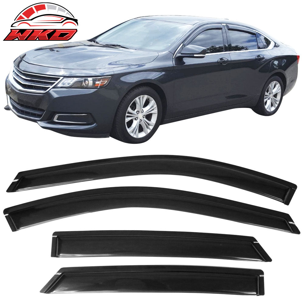 Fits 14-20 Chevy Impala Window Visors Acrylic Sun Guard Rain Deflector 4PC Set