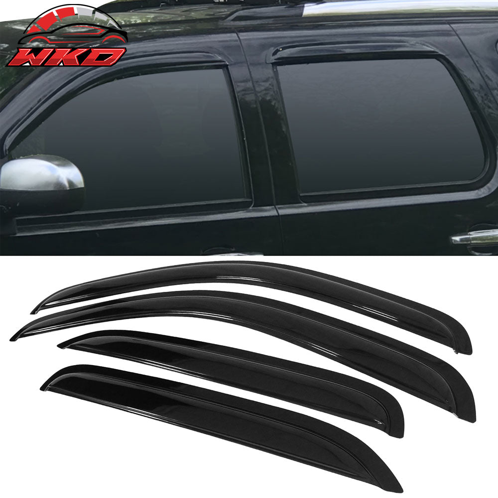 Fits 07-14 Chevy Tahoe GMC Yukon Window Visors Sun Guard Rain Deflector Vent 4PC