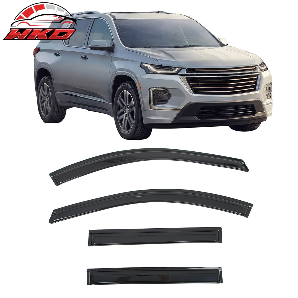 Wholesale 18-23 Chevy Traverse Window Visors Vent Rain Sun Guards Deflectors Tape-On