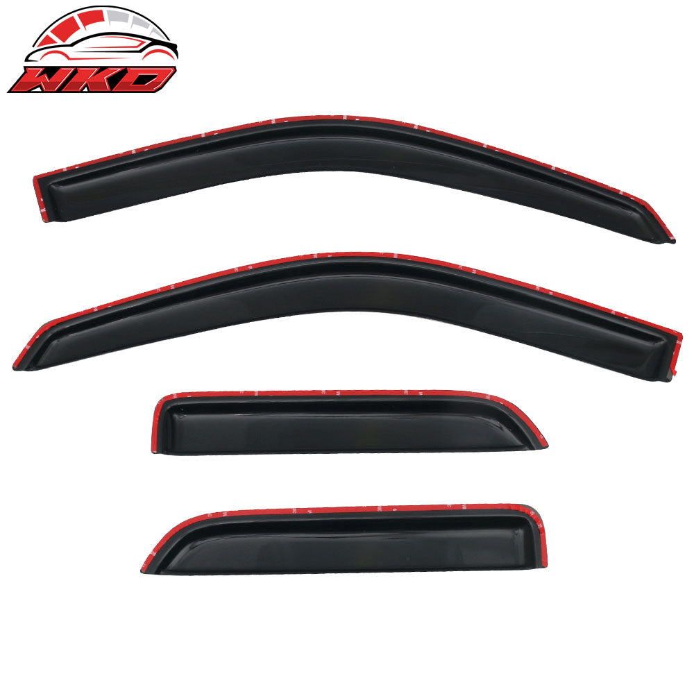 Fits 09-23 Dodge Ram 1500 Quad Cab Extended Pickup Acrylic Window Visors 4Pc Set